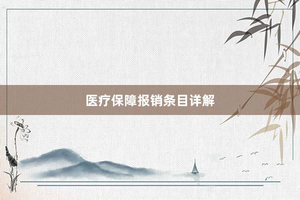 医疗保障报销条目详解